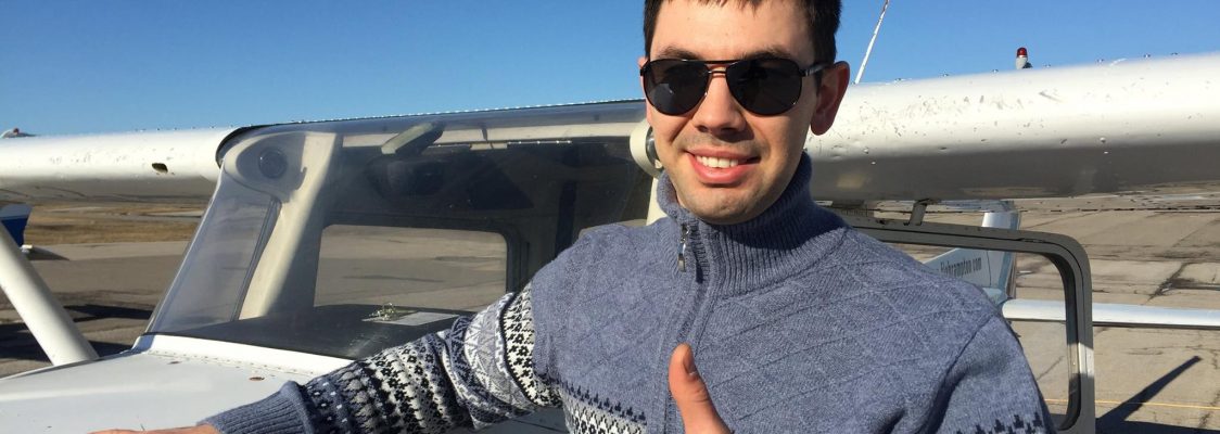 Student pilot learning to fly at BFC